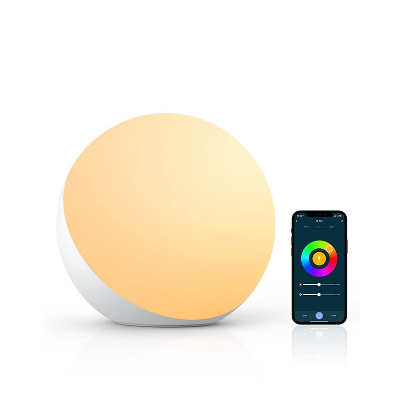 Hifree Lampe de Table Intelligente, Lampes de Chevet Compatibles avec Alexa et Google Home, Lampe Tactile à Changement de Couleu