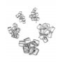 QWORK® 50 Pièces Boucles en métal, pour ceintures et sacs, argent, 13 mm / 16 mm / 20 mm / 25 mm / 32 mm