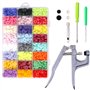Swpeet de haute qualité 384 pcs 24 couleurs Plastique T5 Boutons à pression avec l'aide de boutons-pression de pinces, plastique