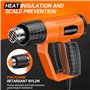 Décapeur Thermique, SEEKONE 2000W 400℃ & 600℃ Réglages Double Température Pistolet Thermique avec 4 Buses, Protection de Surchar