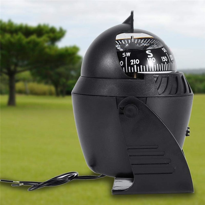 Image secondaire de Samfox Boussole Voiture Voiture Bateau Boussole, Électronique de Navigation LED Pivotant Boussole pour Voiture Bateau Marine