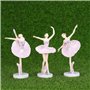 VOSAREA 3 Pcs Ballerine Statues Bureau Ornement en Plastique Danse Fille Artisanat Danseur Ballet Figurines pour La Décoration I