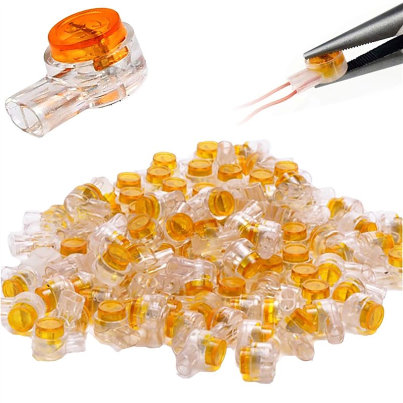 CTRICALVER Connecteurs Épissure UY câble, Connecteurs de Câble Téléphonique, Connecteur de regroupement 2 ports / 2 noyaux 100 p