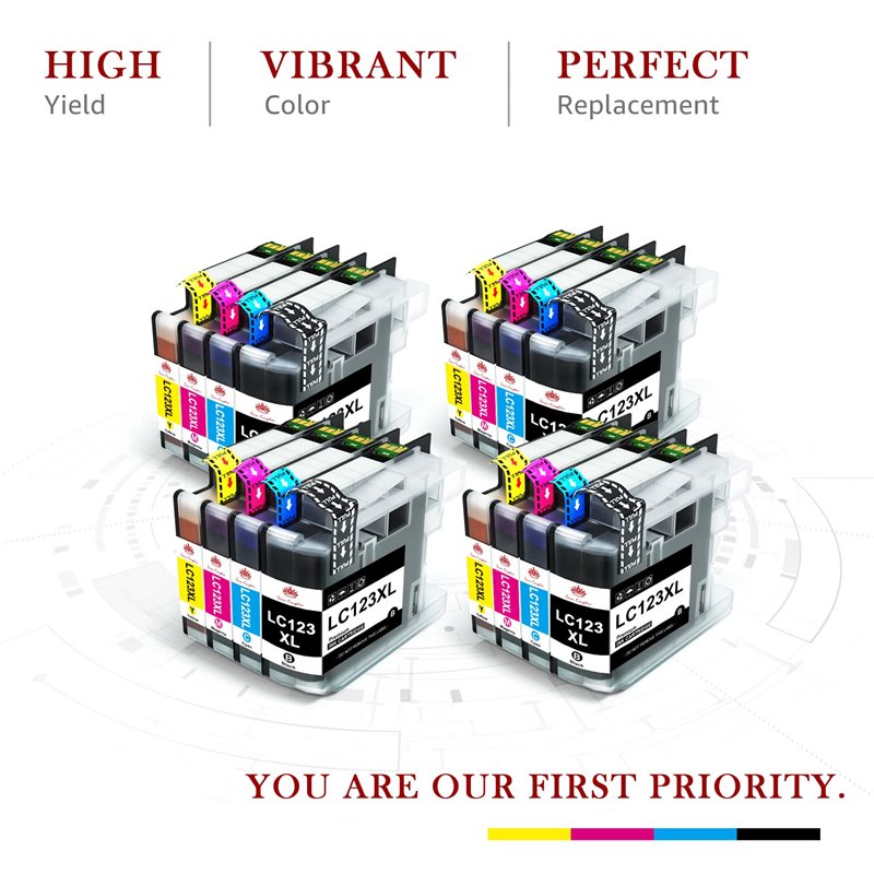Image secondaire de Toner Kingdom LC-123 Compatibles Cartouches d'encre pour Brother LC123 123XL pour Brother MFC-J6720DW MFC-J6920DW MFC-J6520DW MF
