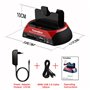 Tccmebius TCC-S862-DE USB 2.0 à SATA IDE Dual-Bay HDD Disque Dur Station d'accueil avec Lecteur de Cartes et Hub USB 2.0 pour 2.