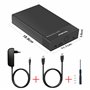 Tccmebius TCC-S863-DE USB 3.0 vers SATA Externe Boîtier de Disque Dure pour 2,5 3,5 Pouce SATA I/II/III et SSD (Max de 20TB), So