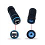 Nuzamas Lot de 3 connecteurs M23 étanches pour câble réseau RJ45 Adaptateur de signal extension réseau CAT6 IP68 Ethernet LAN RJ
