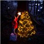 Lumières de Noël 130LED 13M Intérieur et Extérieur 8 Modes Etanche Guirlande Led à Pile pour Noël M