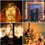 Hoteril Guirlande Lumineuse, Lumières de Noël 130LED 13M Intérieur et Extérieur 8 Modes Etanche Guirlande Led à Pile pour Noël M