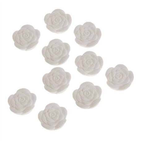 SM SunniMix 10pcs Galet Aromatique Diffuseur d'Huiles Essentielles Fleur - Rose