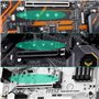Akuoly Kit de vis M.2 SSD pour ASUS Gigabyte et MSI pour montage sur cartes mères de ordinateur PC, 21 pièces