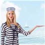 12 Pièces Chapeaux de Marin en Bleu et Blanc Chapeau de Capitaine pour Accessoire de Costume Fête de Déguisement (Style Délicat)