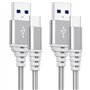 Câble Usb Type C Charge Rapide 2M+3M Chargeur pour Samsung S21 S20 Plus Ultra FE A54 A34 5G S8 S9 A12 A13 A14