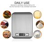 Balance de cuisine numérique, balance de cuisson électronique en acier inoxydable de 5 kg, balance pour aliments ultra-mince élé