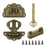 Cadenas Loquet Hasp Boucle Serrure - Vintage Design Alloy Latch Retro Style Mini avec vis et clé