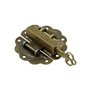 Cadenas Loquet Hasp Boucle Serrure - Vintage Design Alloy Latch Retro Style Mini avec vis et clé, à verrou rétro pour boîte bijo
