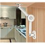 Tuggui Lot de 2 compas à système d’amortissement pour abattants de portes relevables de placard de cuisine