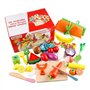 jacootoys 27 pièces Jouet à Couper Magnétiques Fruits en Bois et Légumes à Couper Cuisine Éducatif Tôt Développement Intellectue