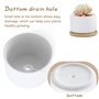Fippy 6 pièces Petit Pot de Fleurs en Céramique Blanc Pot Succulentes Pot en Plantes Céramique Parfait pour Le Décor de Balcon d