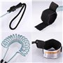 ZOCIPRO Leash de Surf avec 2 Pcs Pochettes Téléphone Étanche, Laisse de Planche Durable Leash de Surf pour Sup Paddle Board, Sta