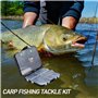 Dr.Fish 314 pcs Matériel Pêche à la Carpe dans une Boîte Portable, Accessoires Prêts à l'emploi, Kit D'appâts pour Pêche Carpe