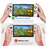 OIVO Étui Grip pour Nintendo Switch, Coque Asymétrique de Confort Ergonomique avec Support Réglable et 5 Emplacements de Jeu pou