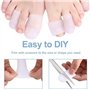 20 Pièces Protège Orteil en Gel,Capuchons Orteils Protections Doigt deTubes,Protecteurs d’Orteil en Silicone Pour Cors Ampoules