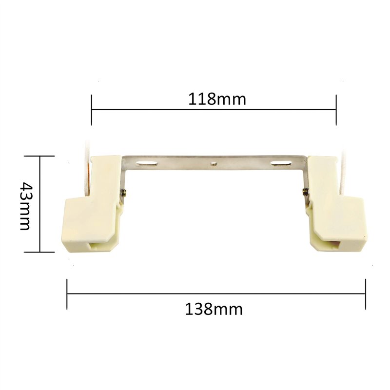 Image secondaire de Douille pour Lampe R7S 118mm Halogène et Ampoule LED R7S, AC 100-240V, R7S J118 Linéaire Base Support Céramique pour Lampe Proje