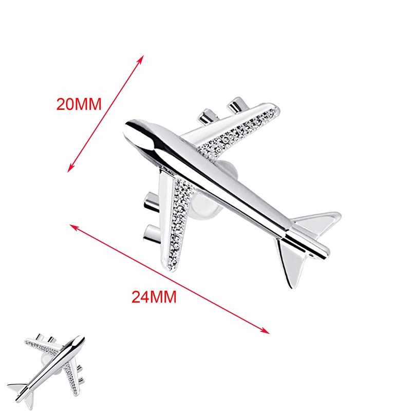 Image secondaire de YZSZ 1 Paire Bouton de Manchette Avion en Métal Chemise pour Homme Jet Boutons de Manchette Boutons de manchette en forme d'avio