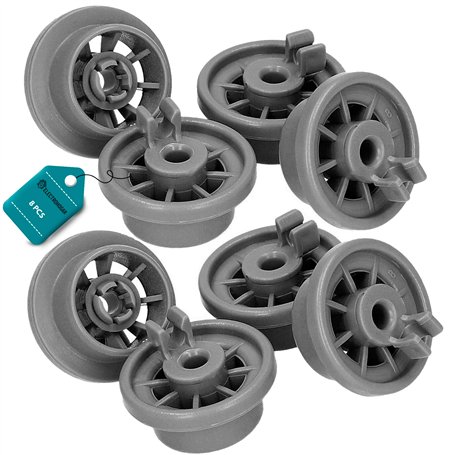 ELECTROHOGAR® roulettes Lave-Vaisselle Compatible avec Bosch | Set Universel Complet de 8 Roues pour Panier Inférieur | Compatib