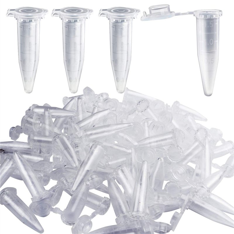 500 tubes à centrifuger, flacon de réaction, récipient à globules à double fermeture, microtubes en polypropylène, bouchons à gl