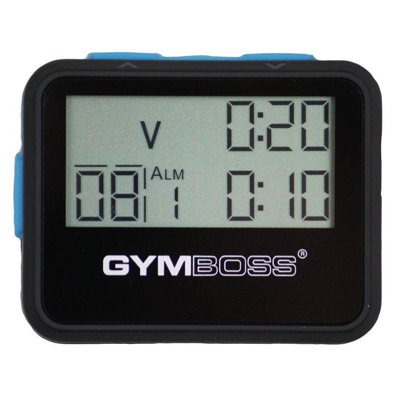 Image secondaire de Gymboss Minuteur d’intervalle et chronomètre – Coque Noir/Bleu SOFTCOAT