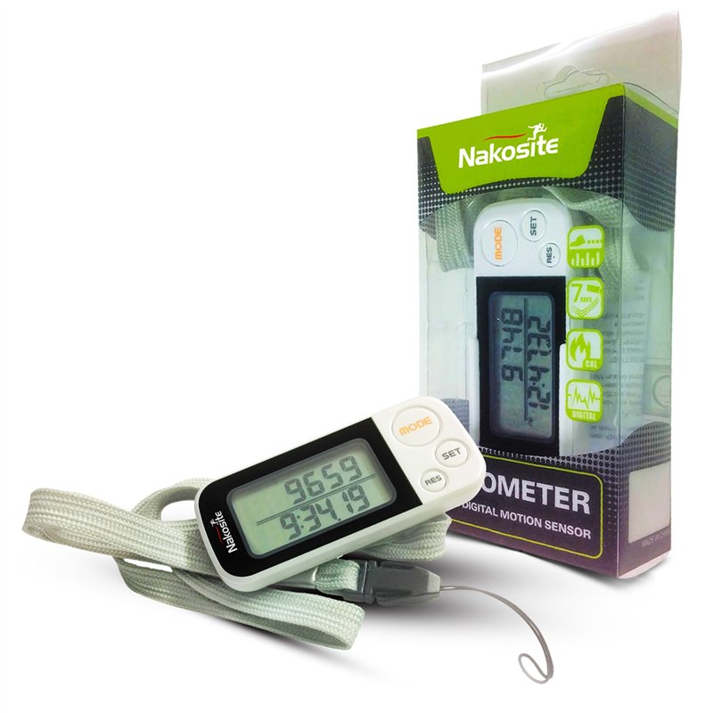 Image secondaire de NAKOSITE Le Meilleur podomètre Marche 3D avec Sangle et Clip, Compteur de Pas de précision, Distance (Km et Miles), Calories Brû