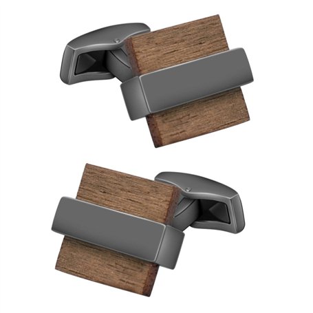 Anfly Hommes Boutons De Manchette Fabriqués À La Main Carré en Bois Boutons De Manchette Liens Saint Valentin Anniversaire Anniv