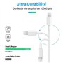 RCTech Câble USB C vers Lightning 1.8M -Lot de 3 [MFi Certifié] Charguer iPhone Charge Rapide Power Delivery pour iPhone 14/13/1