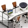 5 Pièces Oeillet de Bureau en Plastique, Oeillet de Bureau, Trou Passe-Câbles Ronds, Passe-Câbles en Plastique, 60mm Oeillet ABS