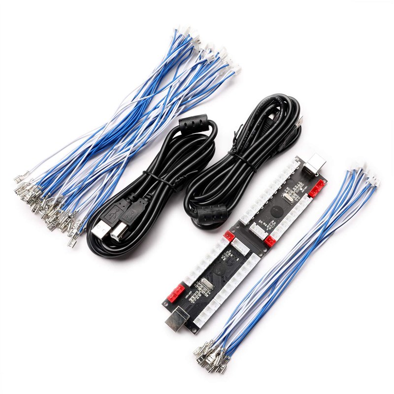 BEYEE 2-Player Zero Delay USB Encoder to Arcade Joystick and Arcade Buttons, USB Joystick Encoder for PC, MAME, Windows and Rasp