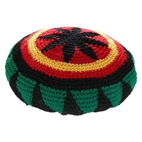 HunterBee Bonnet Rasta en Laine tricotée Reggae Chapeau Rasta jamaïcain coloré Bonnet au Crochet Ample Beret Rasta Homme