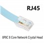 CERRXIAN Câble RJ45 vers port série 9 broches DB9 femelle RS232 vers RJ45 mâle Cat5 Ethernet LAN Rollover Console Câble pour app