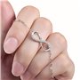Bracelet Bijoux en Argent Sterling zircone cubique 925 pour Femmes, Infinity Symbol Love Cadeau pour l'anniversaire de Noël Sain