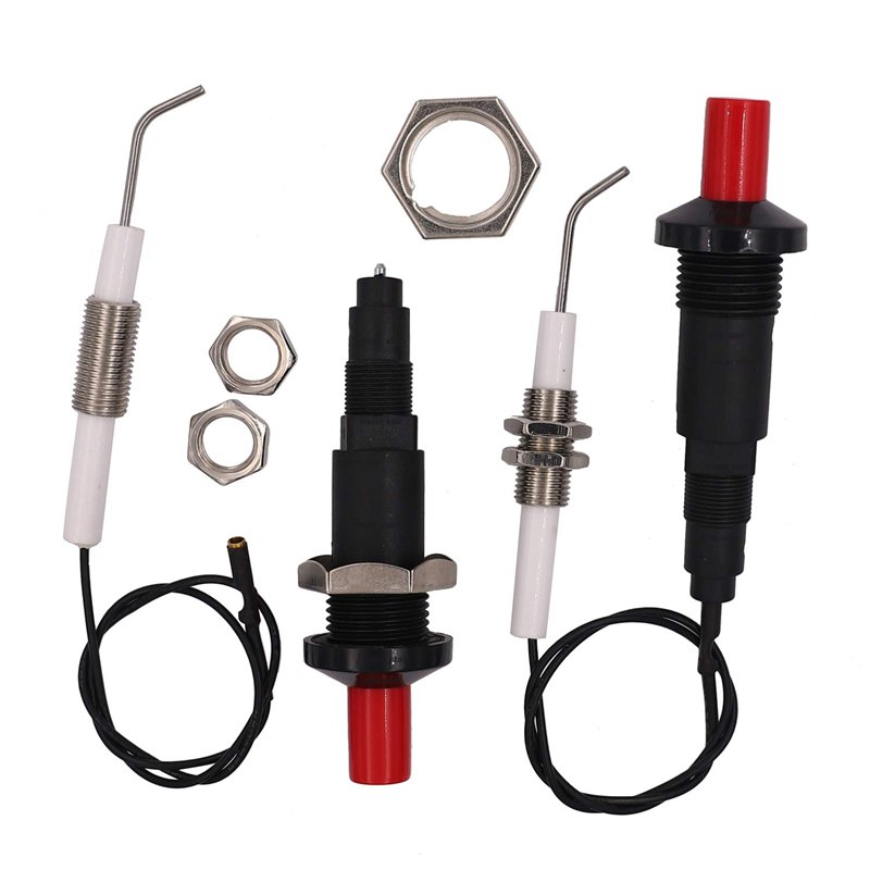 Allumeurs pour Gril à gaz/Grill, allumeur piézo-électrique à Bouton-Poussoir avec Fil de Bougie d'allumage Universel fileté en c