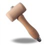 LHKJ Marteau Maillet en Bois de Hêtre Outil, Bois à Découper Marteau Artisanat du Cuir Carving
