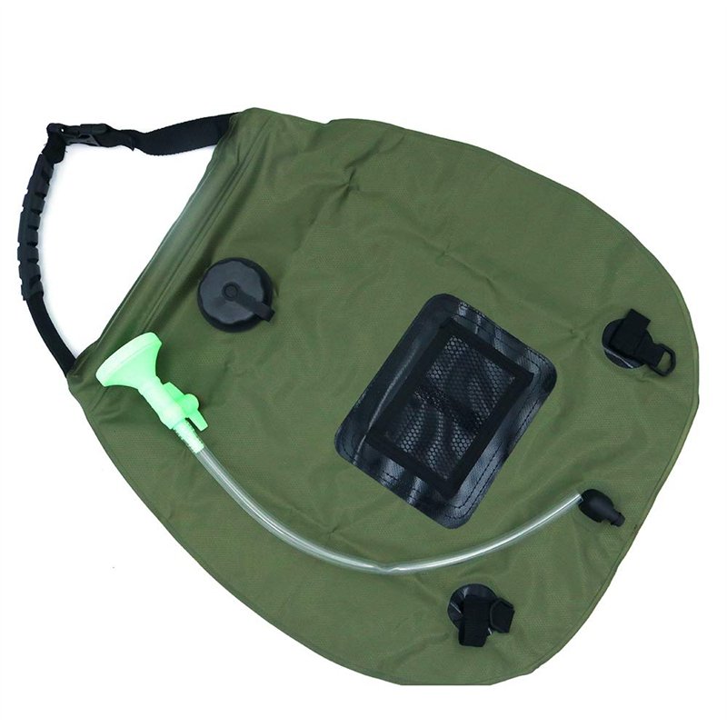 Namvo Sac de douche 20 L, sac à eau chauffant à énergie solaire, portable, pour camping, douche, randonnée, stockage de l'eau av