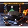 KICHLY Pré-assaisonné Dutch Oven - Dual Function Cocotte Pot à Feuf - Poêle en Fonte pour la Cuisinière & le Camping, pour l'ext