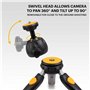 Kodak PhotoGear Mini trépied réglable avec rotule 360°, trépied de Table Compact 9" se convertit en Perche à Selfie 11", Pieds e