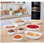 Luminarc - Set de 3 Plats ovales Blanc Smart Cuisine Carine 250°C - Plats à Four en Verre Innovant - Légers et Extra-Résistants