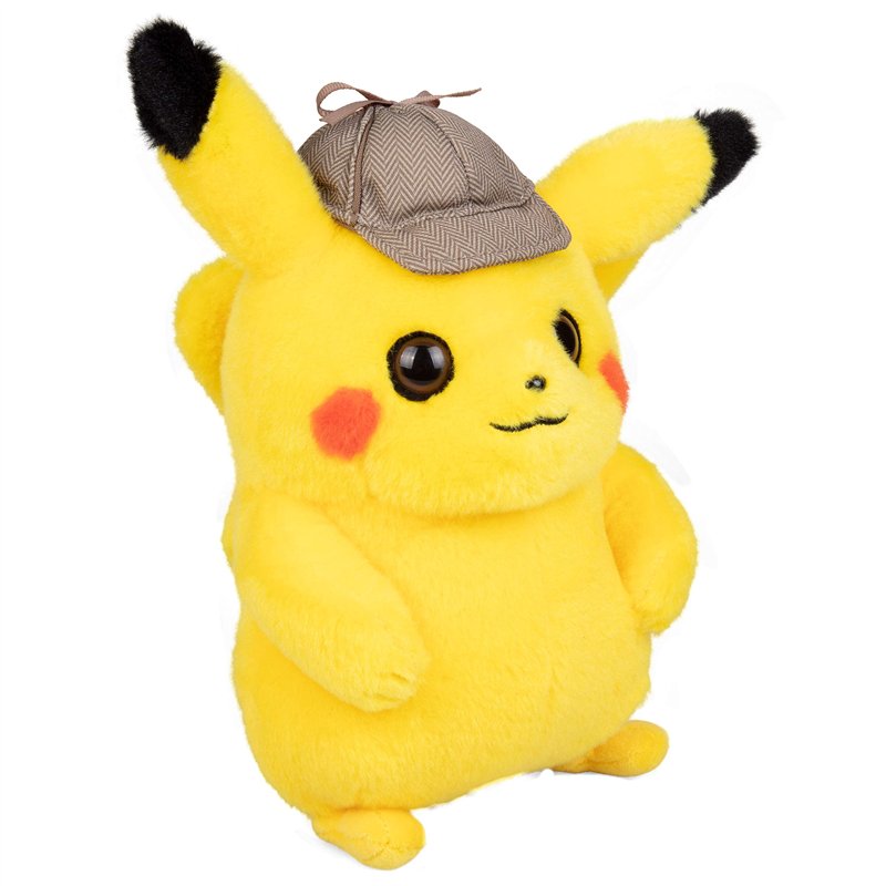Image secondaire de Bandai - Pokémon - Film Détective Pikachu - Peluche Détective Pikachu - Peluche 20 cm toute douce de Pikachu avec sa casquette -
