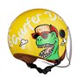 FREEUP Casque moto enfant fille garçon, casque jet avec visière, casque scooter dinosaure casque scooter casque cyclomoteur casq