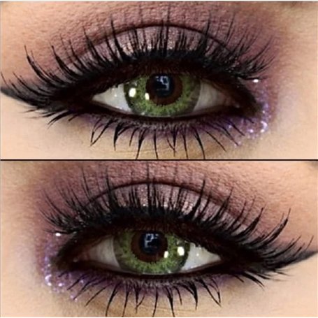 FreshTone Lentilles De Contact De Couleur Gemstone Green 3 Ton Kit De Rangement Boitier Pince et applicateur Offert 12 Mois sans