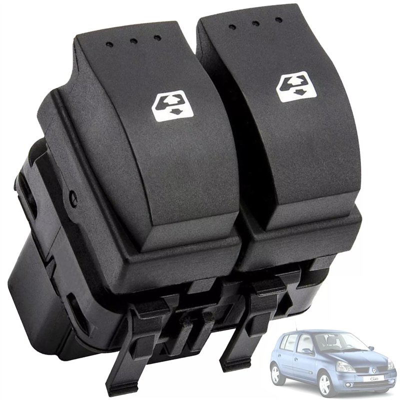Twowinds - Interrupteur Lève-vitre Compatible avec Renault Clio 2, Espace 4, Laguna 2, Trafic, Opel Vivaro - 8200060045 - Comman